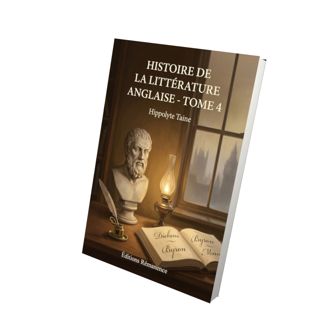 Livre Histoire de la littérature anglaise - Tome 4 par Hippolyte Taine - Vue 3D - Editions Remanence
