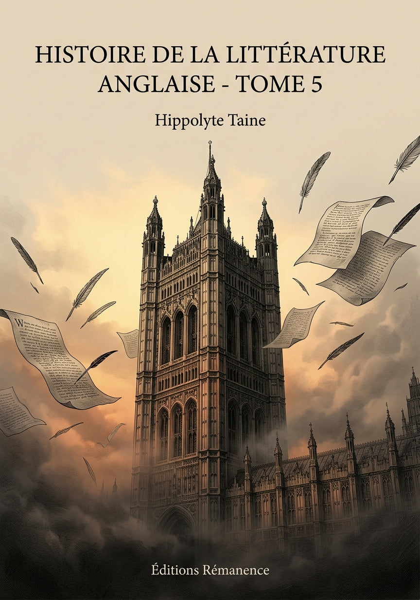 Livre Histoire de la littérature anglaise - Tome 5 par Hippolyte Taine - Couverture - Editions Remanence