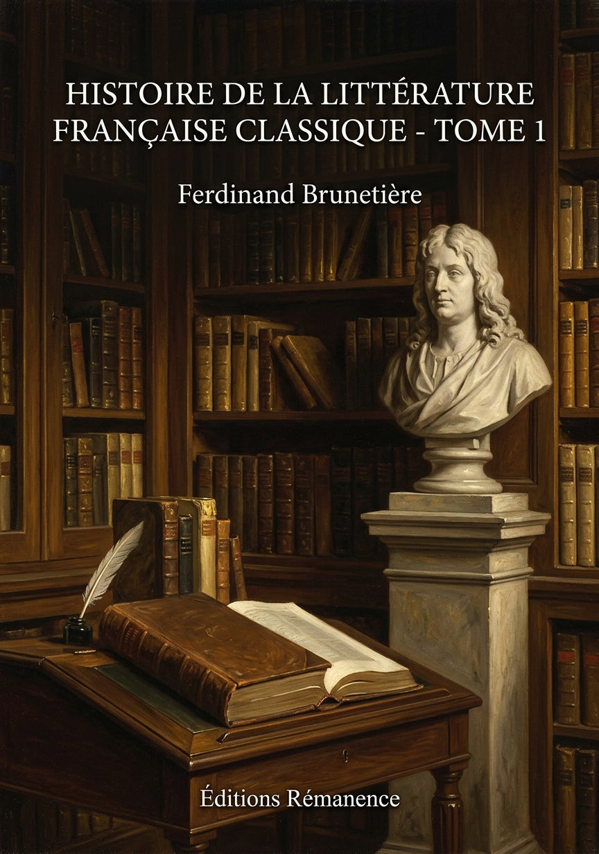 Livre Histoire de la littérature française classique - Tome 4 par Ferdinand Brunetière - Couverture - Editions Remanence