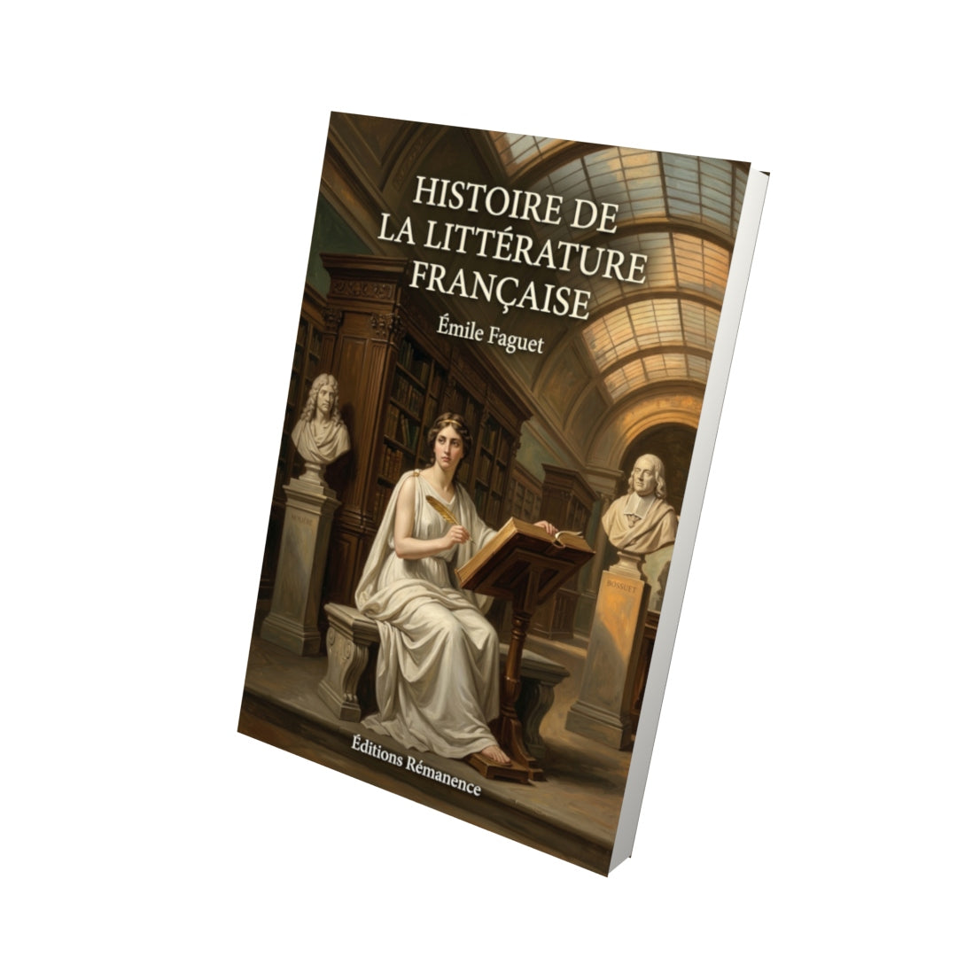 Livre Histoire de la littérature française par Émile Faguet - Vue 3D - Editions Remanence