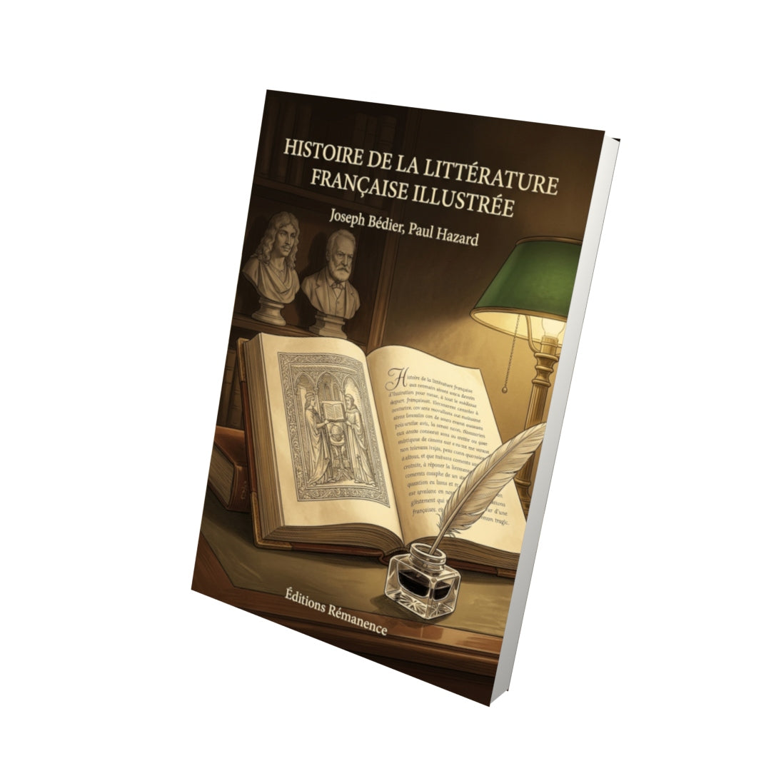 Livre Histoire de la littérature française illustrée par Joseph Bédier, Paul Hazard - Vue 3D - Editions Remanence