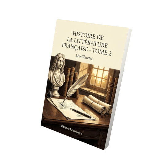 Livre Histoire de la Littérature Française - Tome 2 par Léo Claretie - Vue 3D - Editions Remanence