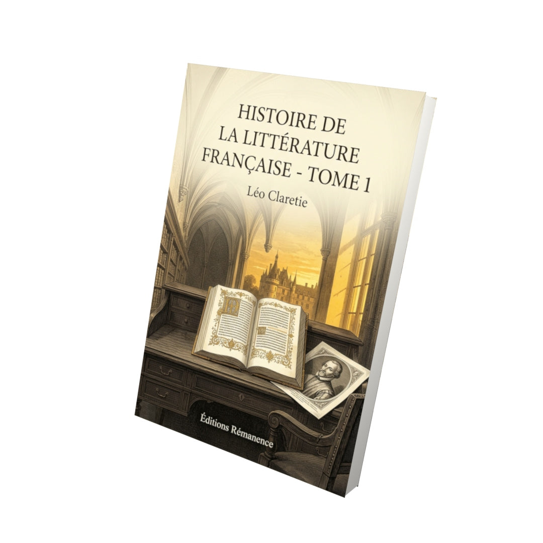 Livre Histoire de la Littérature Française - Tome 3 par Léo Claretie - Vue 3D - Editions Remanence