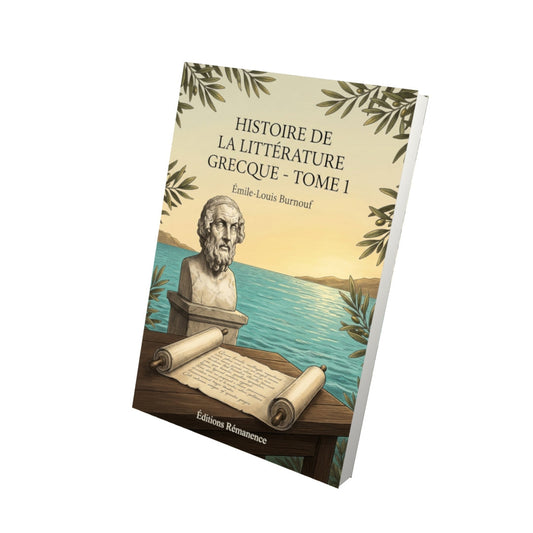 Livre Histoire de la littérature grecque - Tome 1 - Émile-Louis Burnouf - Editions Remanence