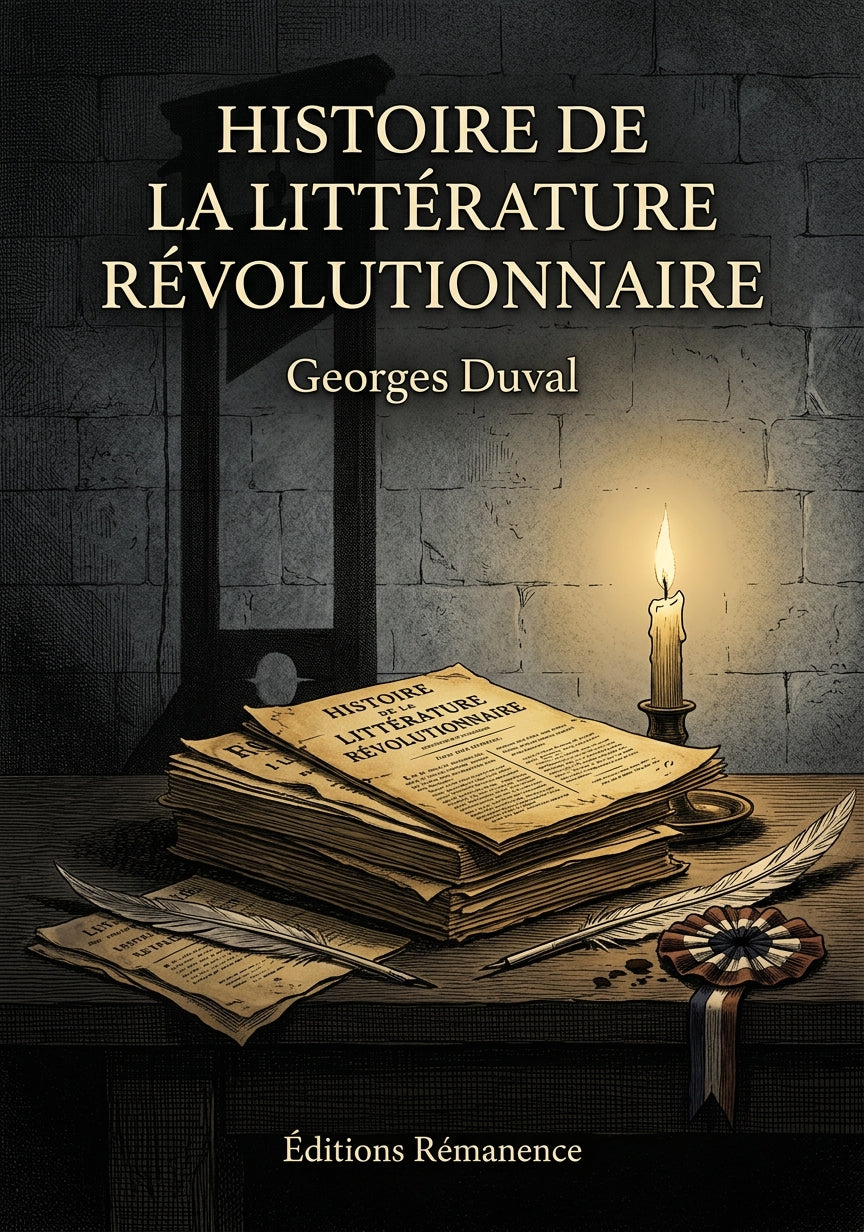 Livre Histoire de la littérature révolutionnaire par Georges Duval - Couverture - Editions Remanence