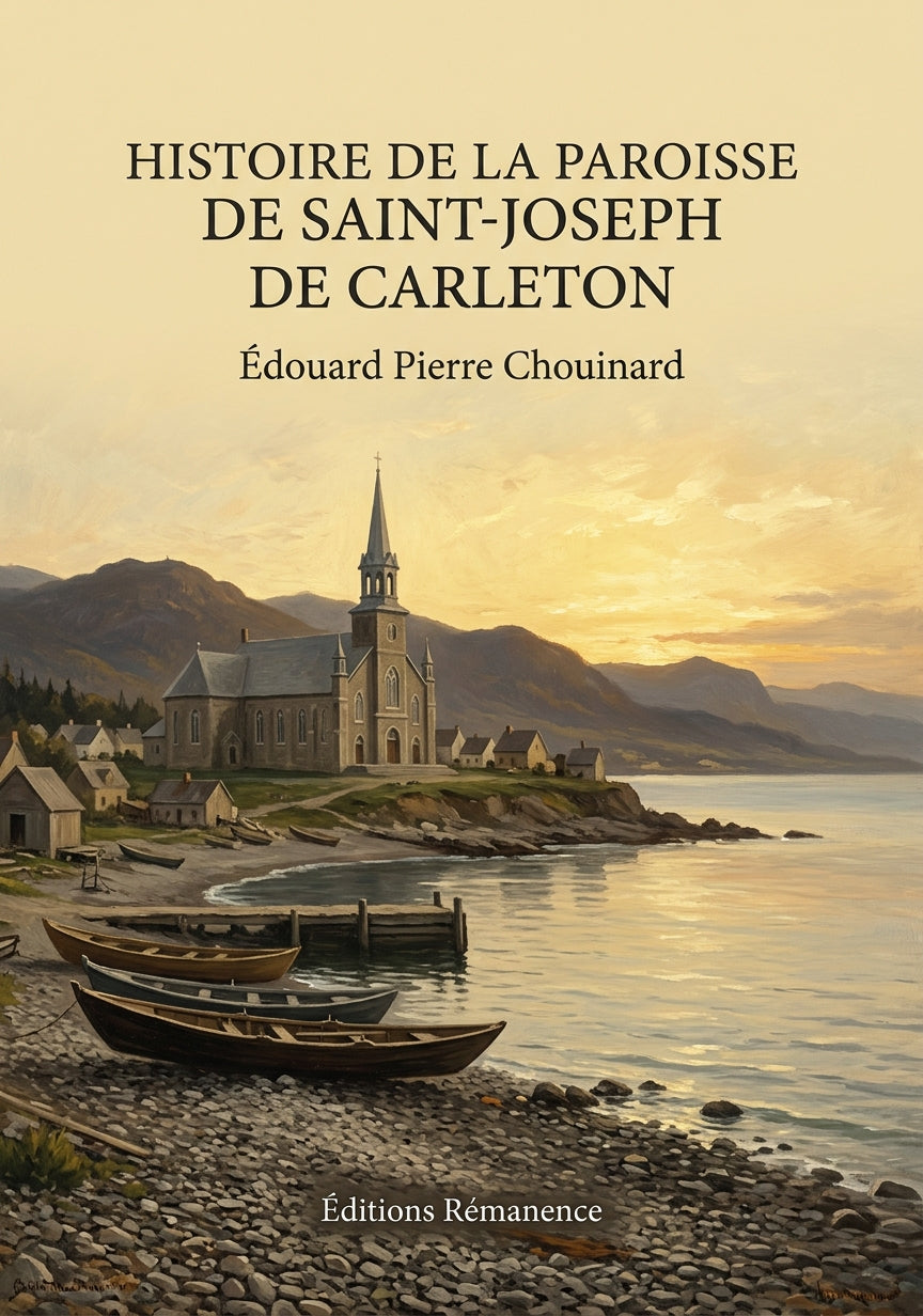 Livre Histoire de la paroisse de Saint-Joseph de Carleton par Édouard Pierre Chouinard - Couverture - Editions Remanence