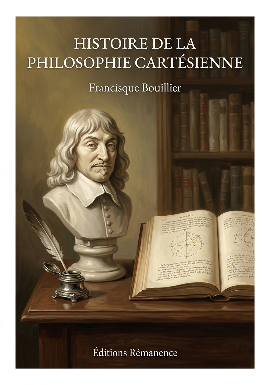 Livre Histoire de la philosophie cartésienne par Francisque Bouillier - Couverture - Editions Remanence
