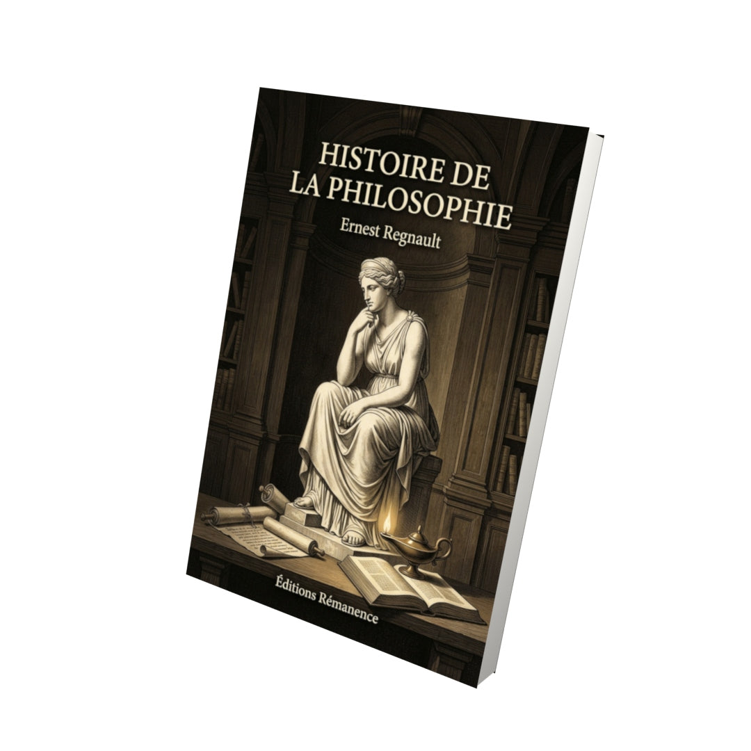 Livre Histoire de la Philosophie par Ernest Regnault - Vue 3D - Editions Remanence