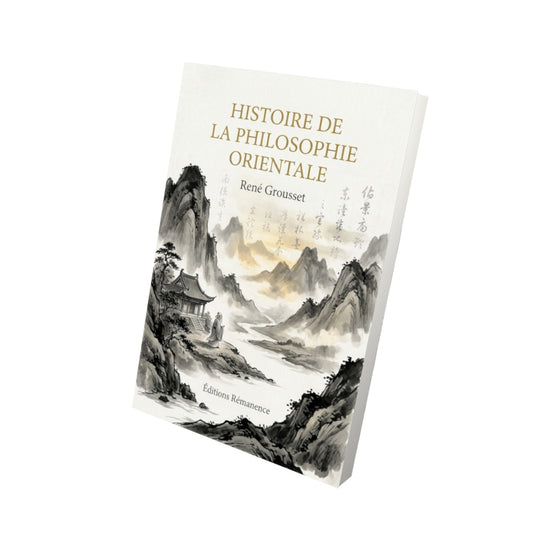 Livre Histoire de la philosophie orientale par René Grousset - Vue 3D - Editions Remanence
