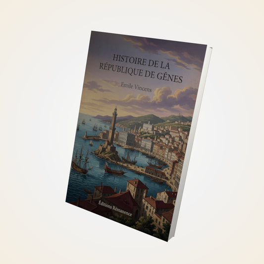 Livre Histoire de la République de Gênes - Emile Vincens - Couverture 3D