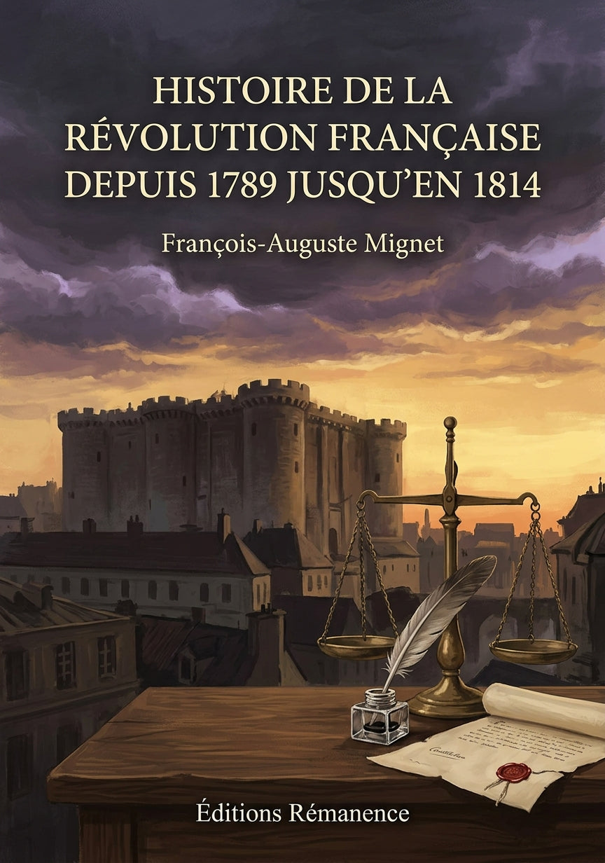 Livre Histoire de la Révolution française depuis 1789 jusqu’en 1814 par François-Auguste Mignet - Couverture - Editions Remanence