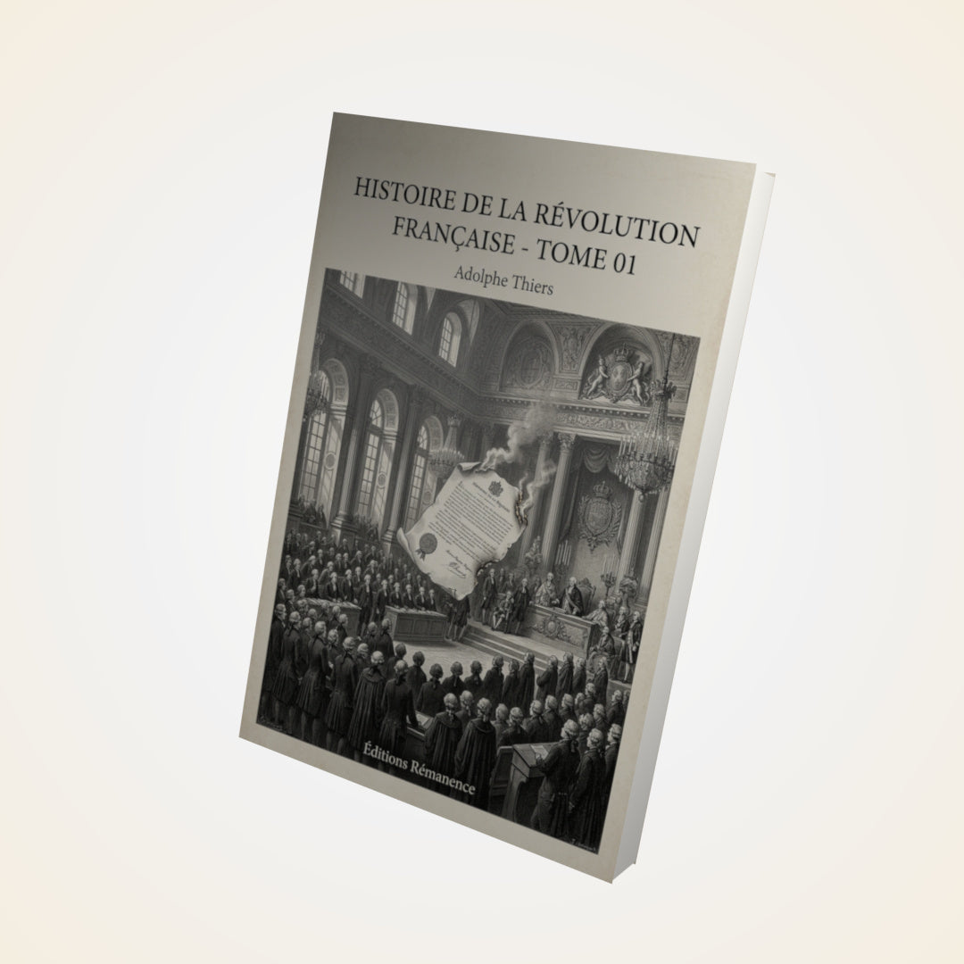Livre Histoire de la Révolution française - Tome 01 - Adolphe Thiers - Couverture 3D