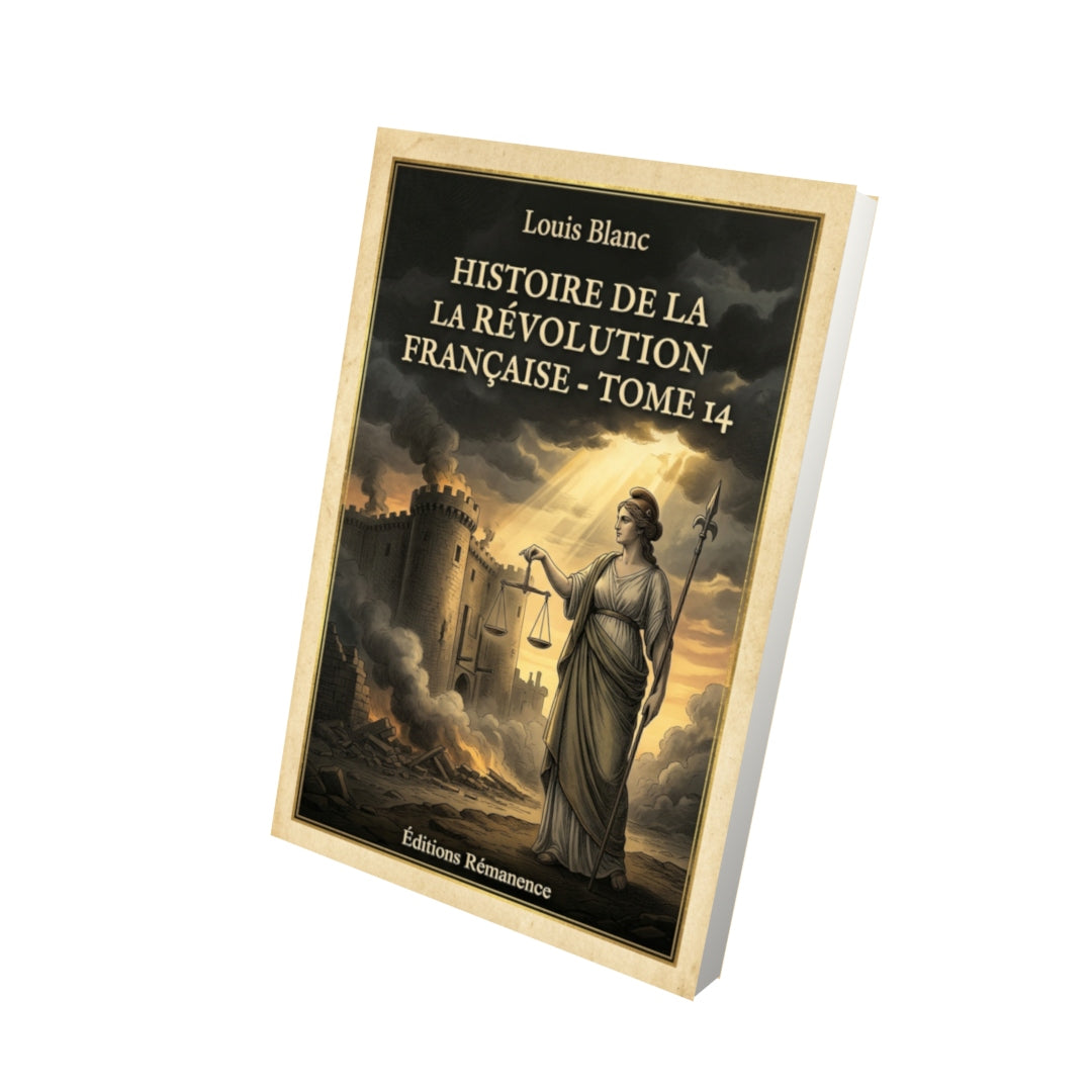 Livre Histoire de la Révolution française - Tome 14 par Louis Blanc - Vue 3D - Editions Remanence