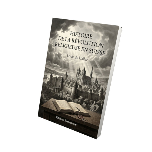 Livre Histoire de la révolution religieuse en Suisse - Louis de Haller - Vue 3D - Editions Remanence