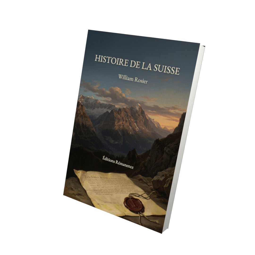 Livre Histoire de la Suisse par William Rosier - Vue 3D - Editions Remanence