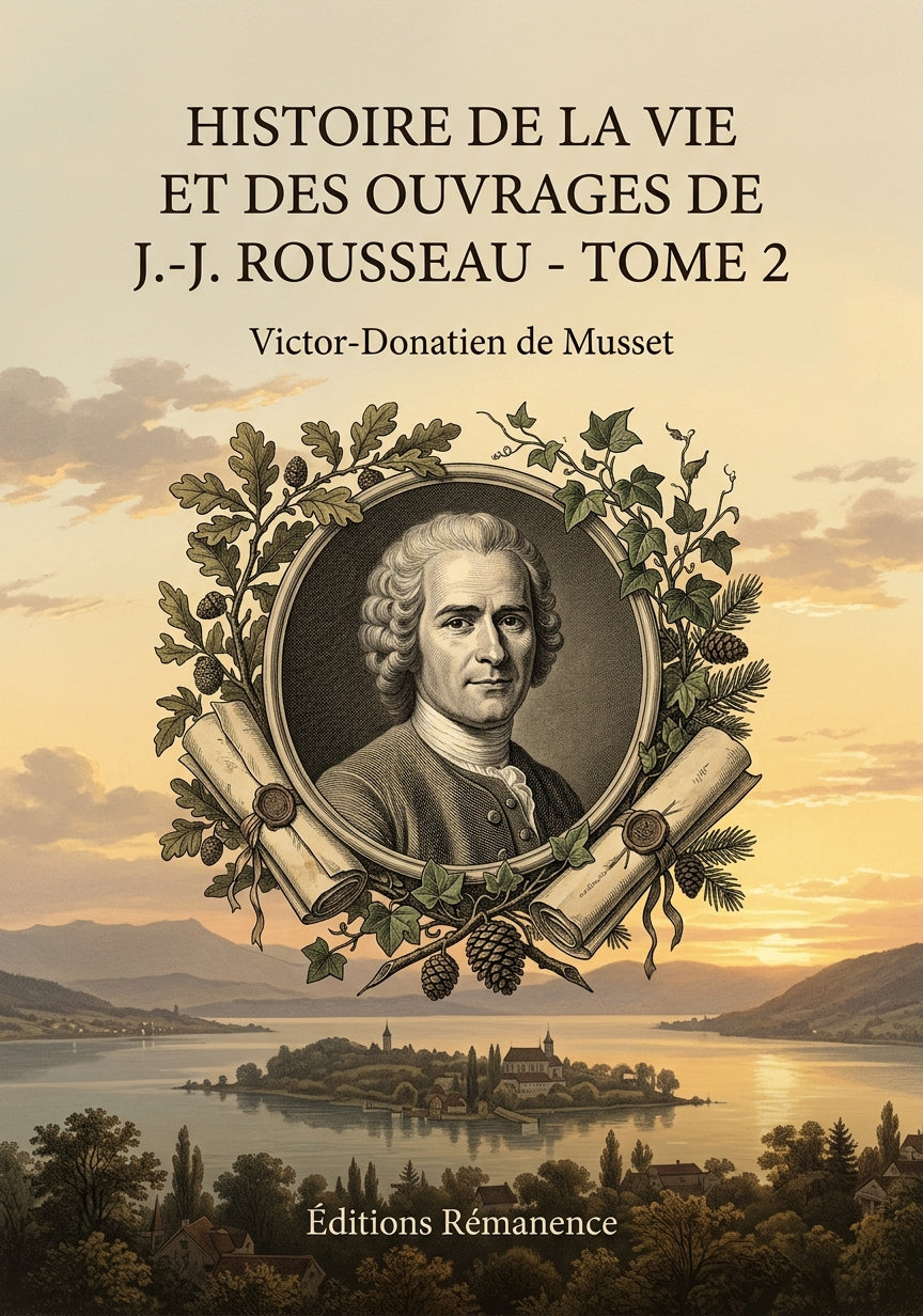 Livre Histoire de la vie et des ouvrages de J.-J. Rousseau - Tome 2 par Victor-Donatien de Musset - Couverture - Editions Remanence