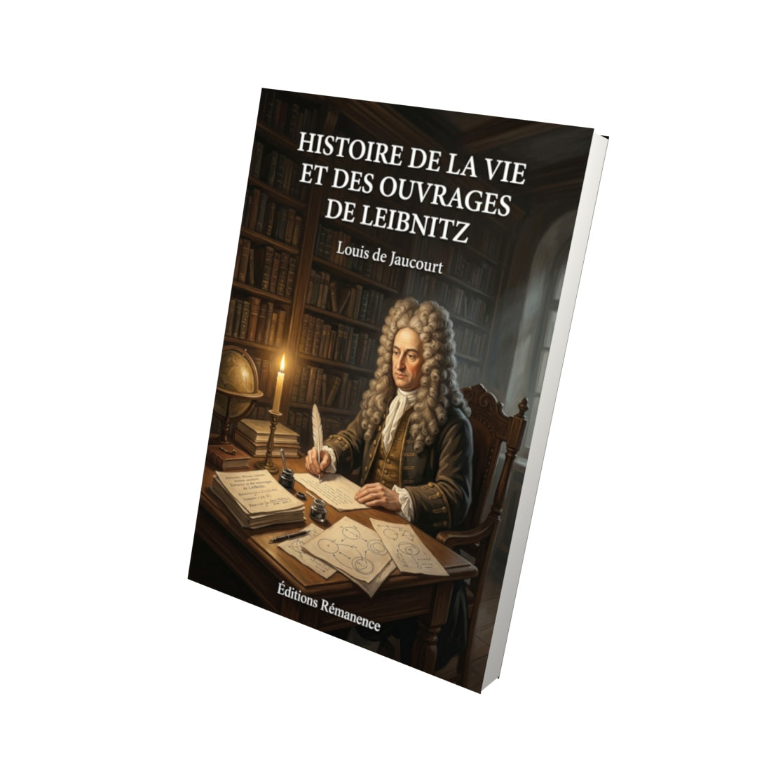 Livre Histoire de la vie et des ouvrages de Leibnitz par Louis de Jaucourt - Vue 3D - Editions Remanence