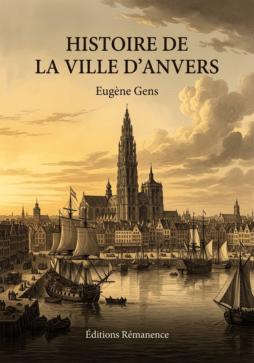 Livre Histoire de la Ville d'Anvers par Eugène Gens - Couverture - Editions Remanence