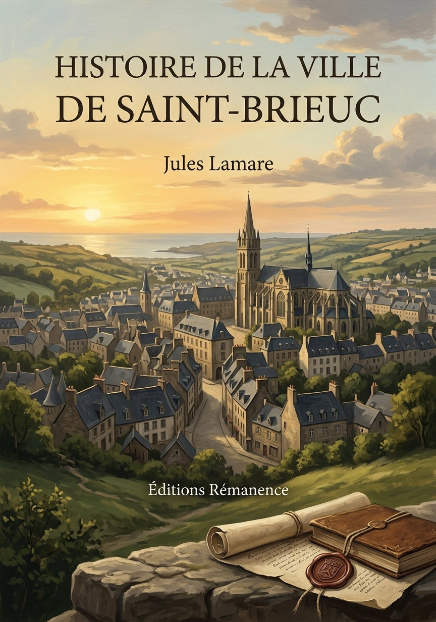Livre Histoire de la ville de Saint-Brieuc par Jules Lamare - Couverture - Editions Remanence