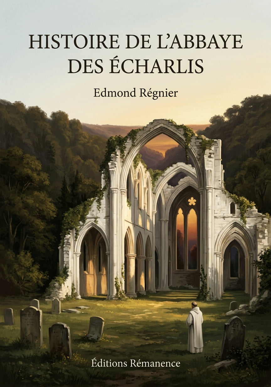 Livre Histoire de l’abbaye des Écharlis par Edmond Régnier - Couverture - Editions Remanence