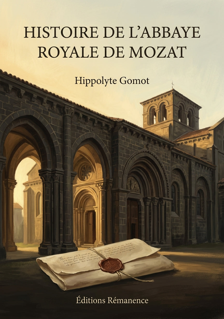 Livre Histoire de l’abbaye royale de Mozat par Hippolyte Gomot - Couverture - Editions Remanence