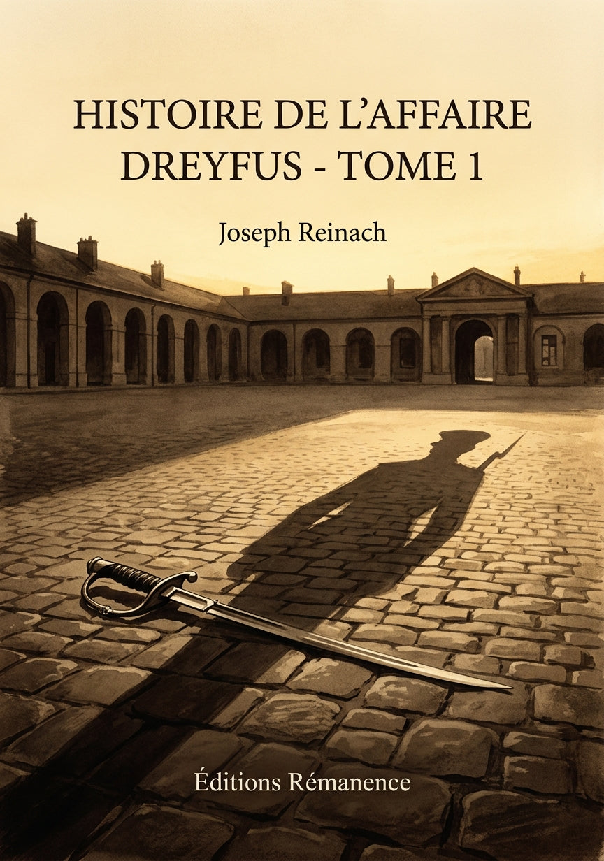 Livre Histoire de l’Affaire Dreyfus - Tome 1 par Joseph Reinach - Couverture - Editions Remanence