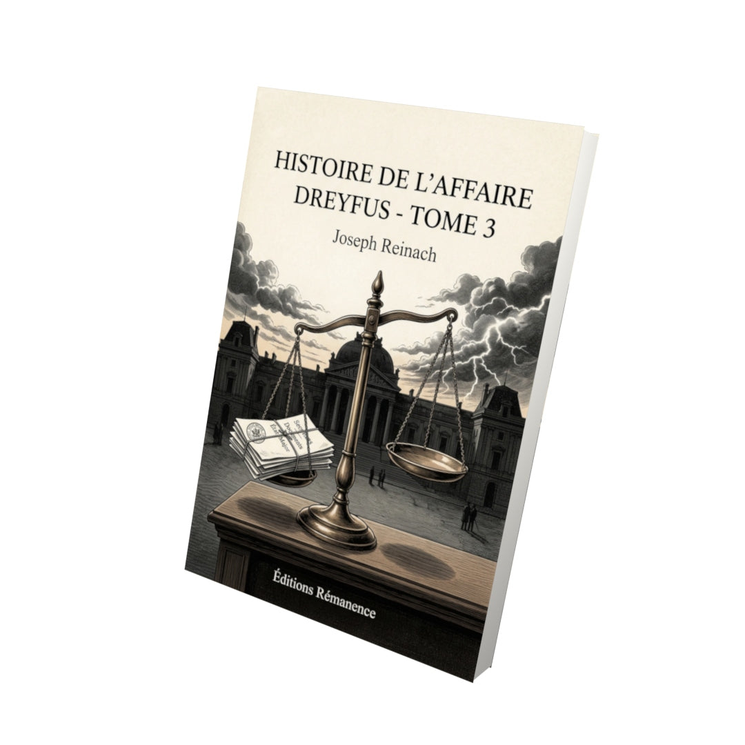 Livre Histoire de l’Affaire Dreyfus - Tome 3 par Joseph Reinach - Vue 3D - Editions Remanence