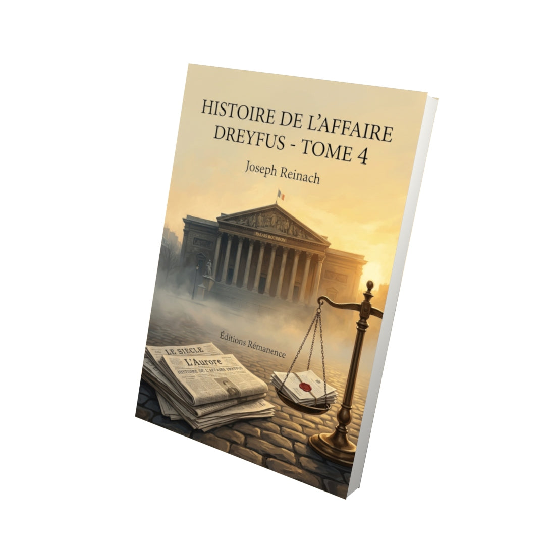 Livre Histoire de l’Affaire Dreyfus - Tome 4 par Joseph Reinach - Vue 3D - Editions Remanence