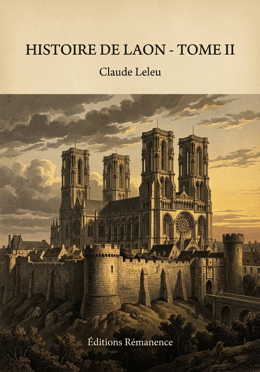 Livre Histoire de Laon - Tome II par Claude Leleu - Couverture - Editions Remanence