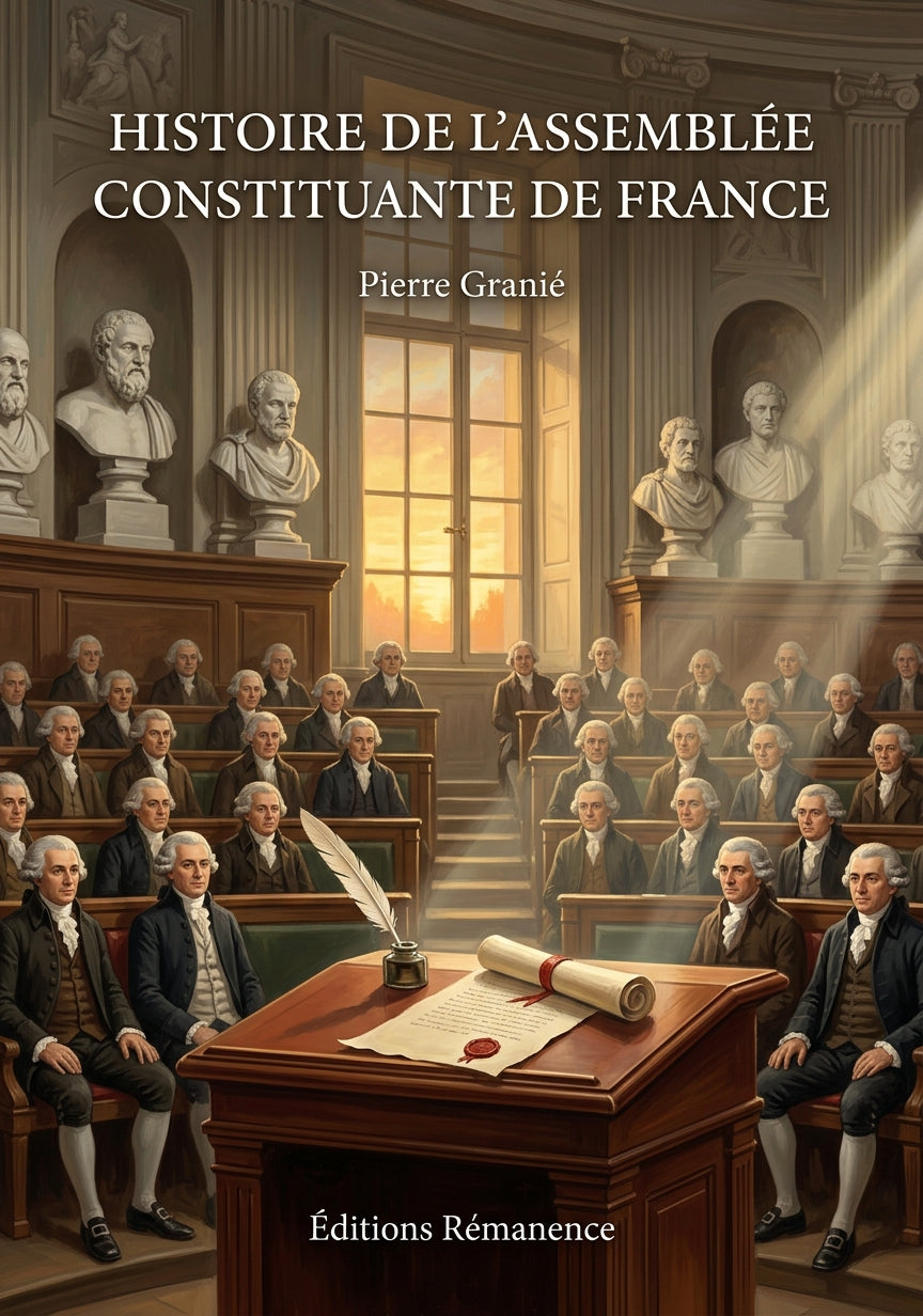 Livre Histoire de l’Assemblée constituante de France par Pierre Granié - Couverture - Editions Remanence