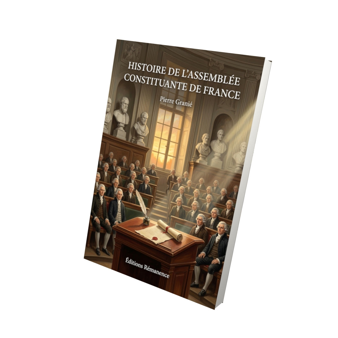 Livre Histoire de l’Assemblée constituante de France par Pierre Granié - Vue 3D - Editions Remanence