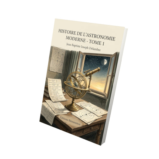 Livre Histoire de l’astronomie moderne - Tome 1 par Jean-Baptiste Joseph Delambre - Vue 3D - Editions Remanence