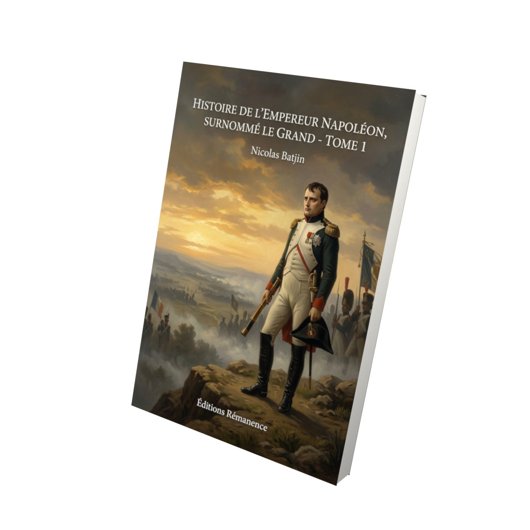 Livre Histoire de l’empereur Napoléon, surnommé le Grand - Tome 1 par Nicolas Batjin - Vue 3D - Editions Remanence