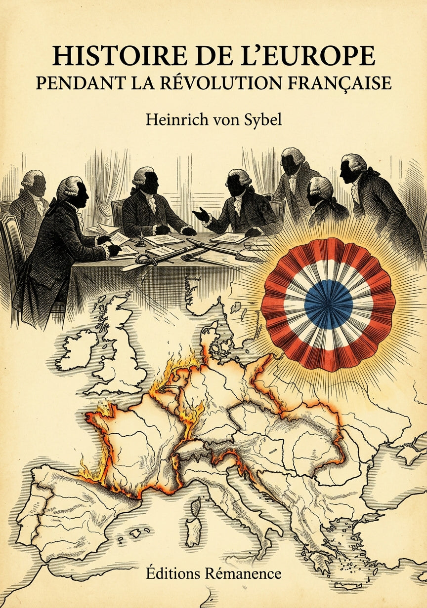 Livre Histoire de l’Europe pendant la Révolution française par Heinrich von Sybel - Couverture - Editions Remanence