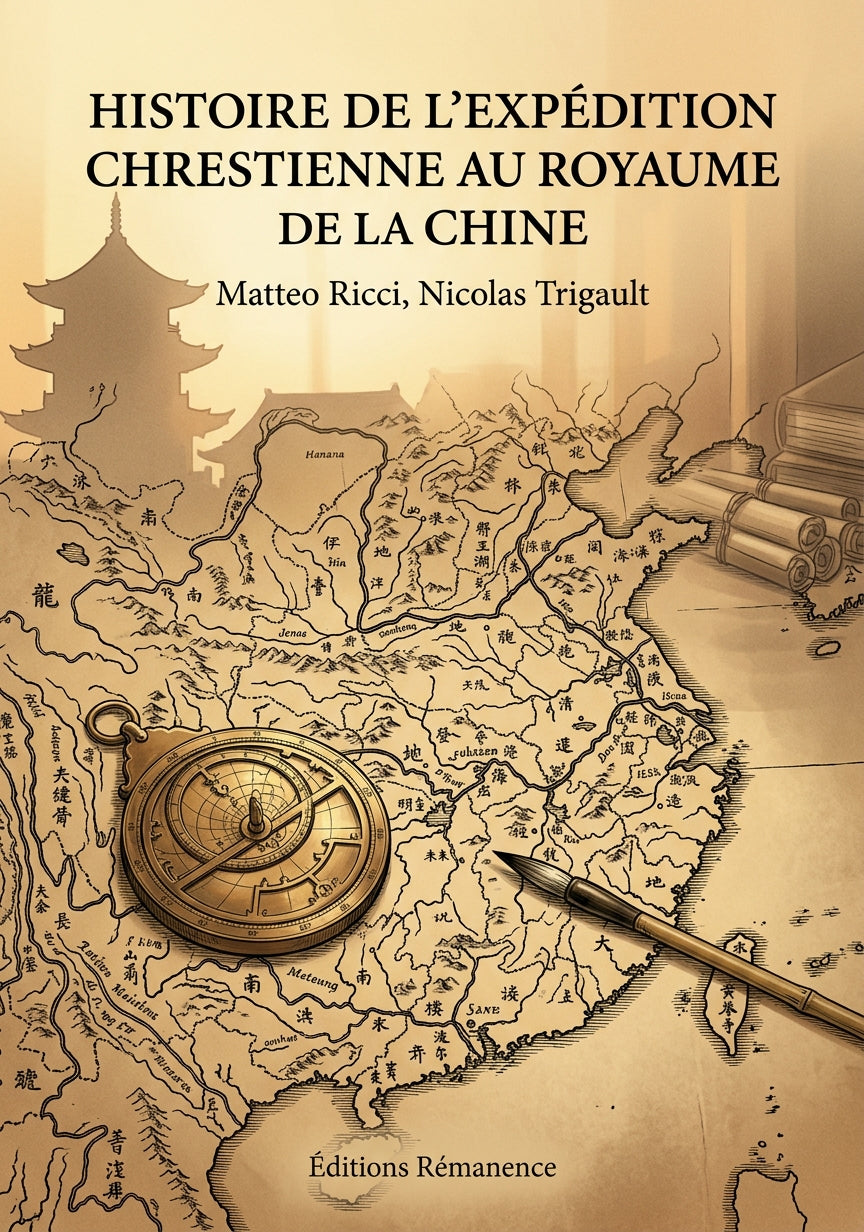 Livre Histoire de l’expédition chrestienne au royaume de la Chine par Matteo Ricci, Nicolas Trigault - Couverture - Editions Remanence