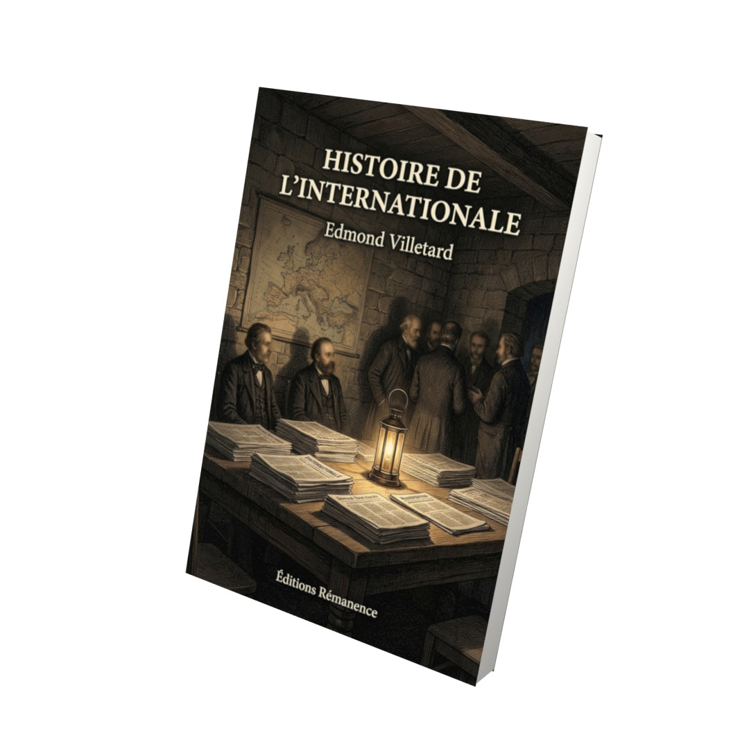Livre Histoire de l’Internationale par Edmond Villetard - Vue 3D - Editions Remanence