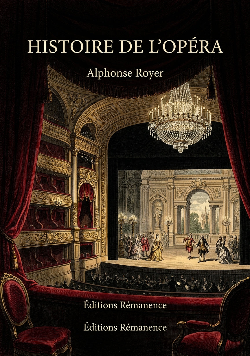 Livre Histoire de l’Opéra par Alphonse Royer - Couverture - Editions Remanence