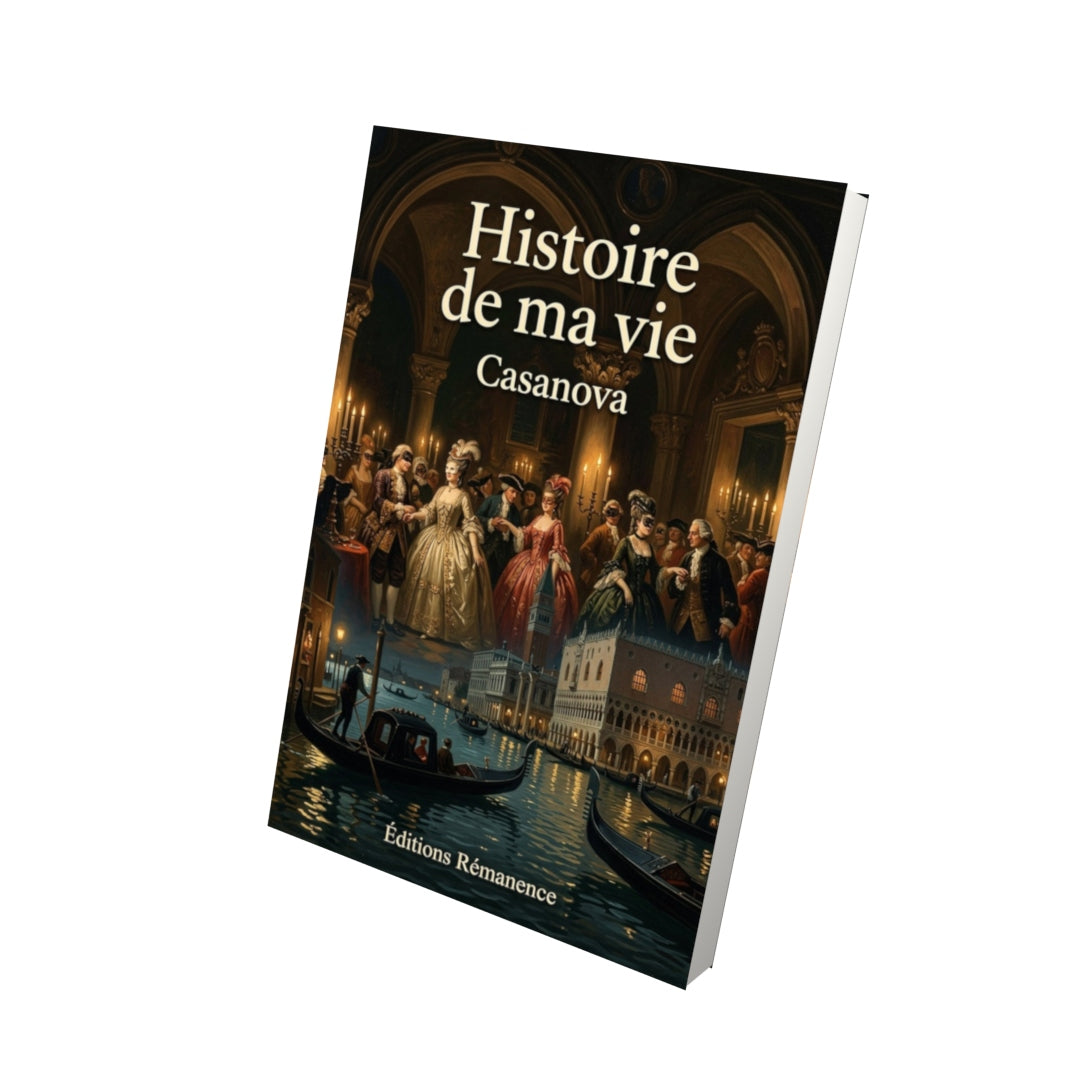 Livre Histoire de ma vie - Casanova - Vue 3D - Editions Remanence