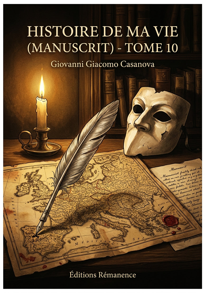 Livre Histoire de ma vie (manuscrit) - Tome 10 par Giovanni Giacomo Casanova - Couverture - Editions Remanence