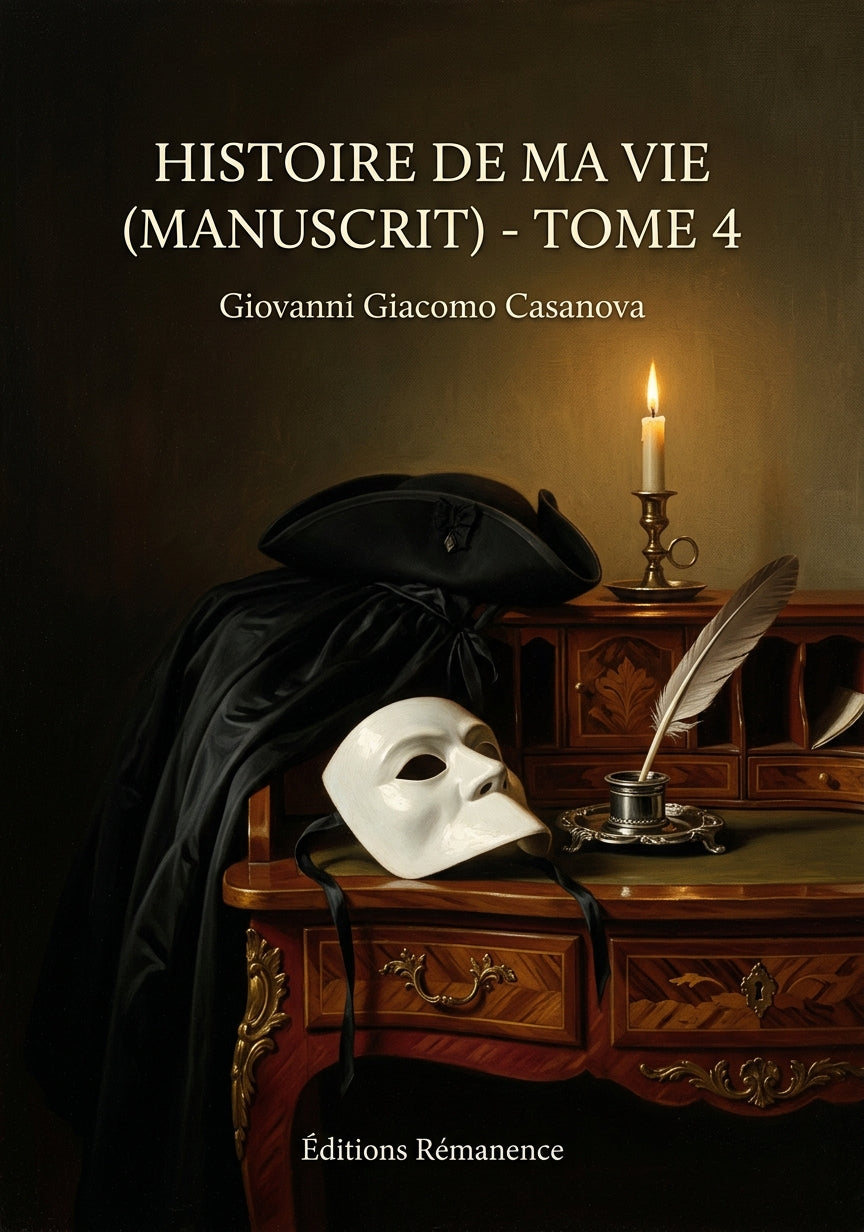 Livre Histoire de ma vie (manuscrit) - Tome 4 par Giovanni Giacomo Casanova - Couverture - Editions Remanence