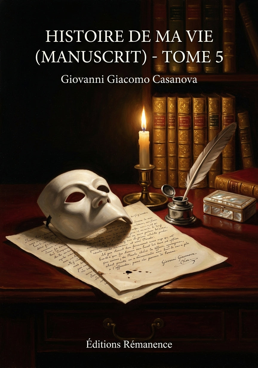 Livre Histoire de ma vie (manuscrit) - Tome 5 par Giovanni Giacomo Casanova - Couverture - Editions Remanence