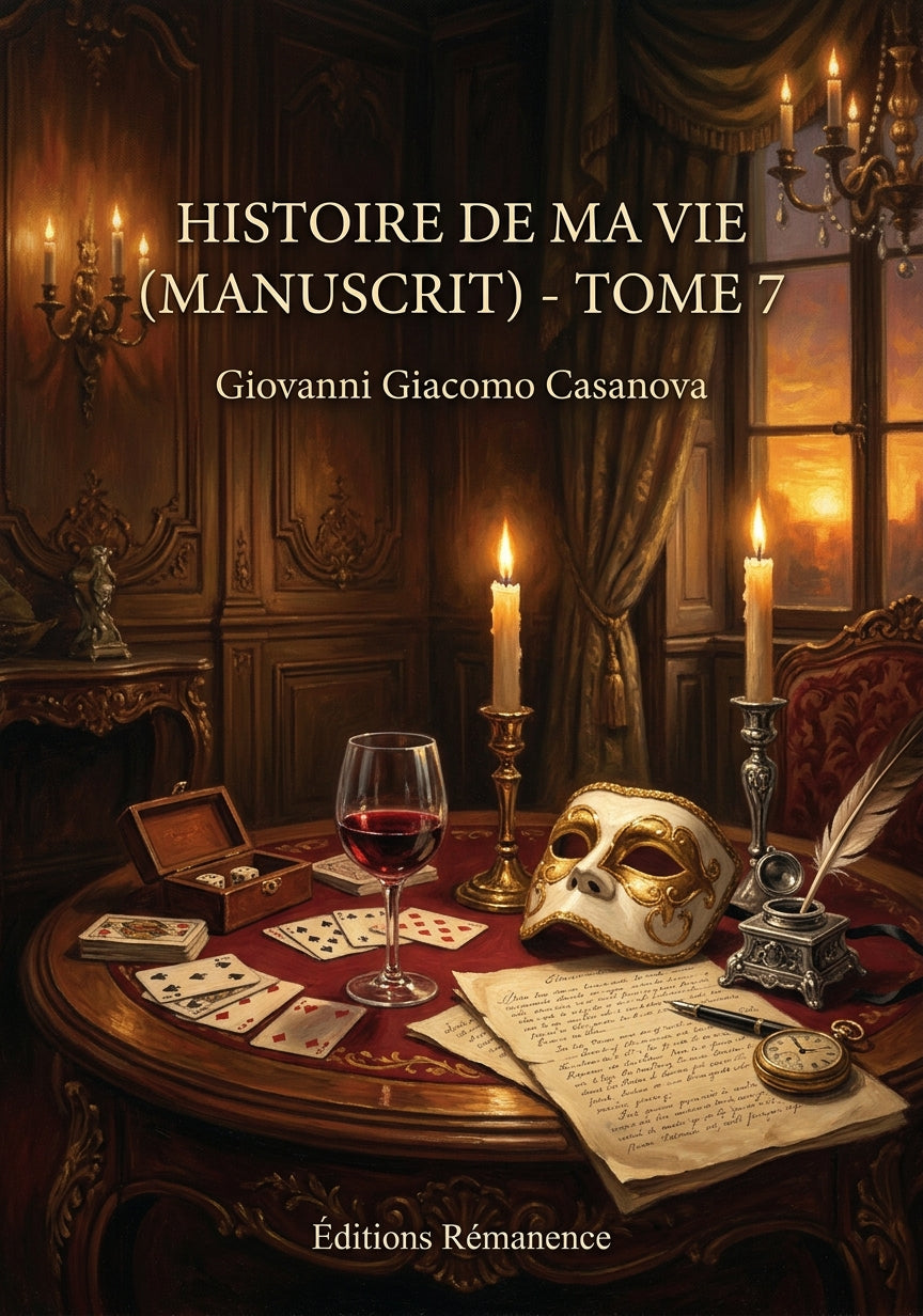 Livre Histoire de ma vie (manuscrit) - Tome 7 par Giovanni Giacomo Casanova - Couverture - Editions Remanence