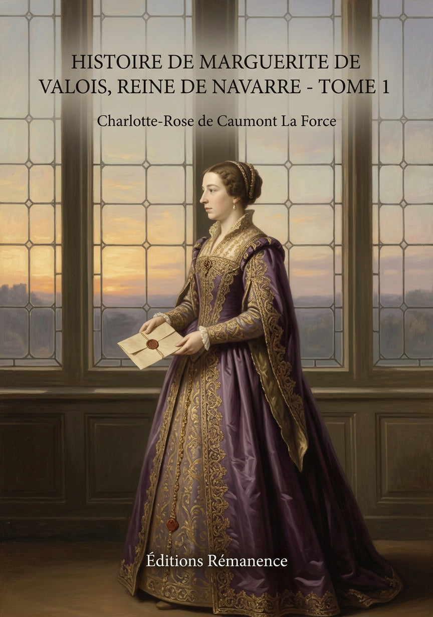 Livre Histoire de Marguerite de Valois, reine de Navarre - Tome 1 par Charlotte-Rose de Caumont La Force - Couverture - Editions Remanence