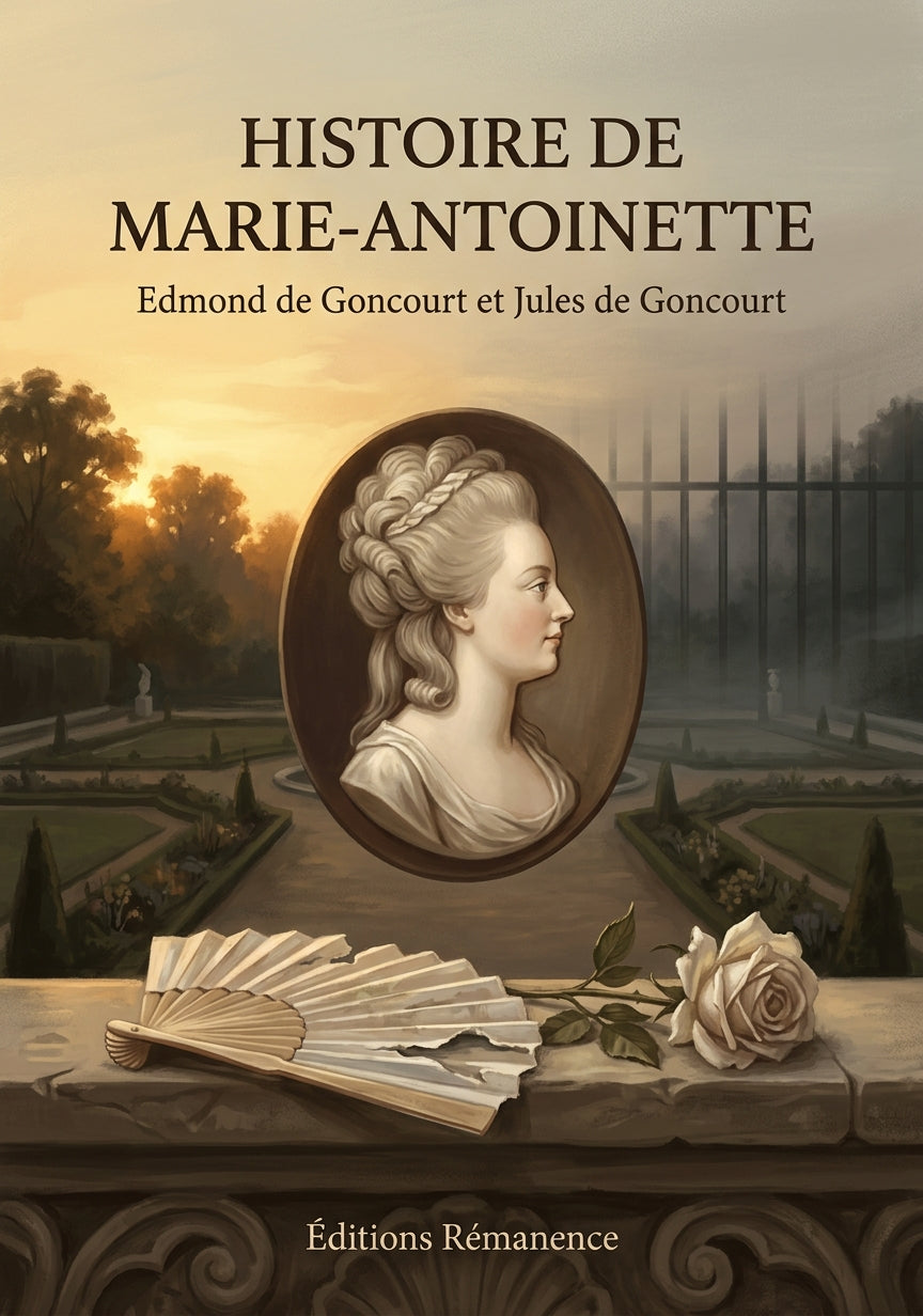 Livre Histoire de Marie-Antoinette par Edmond de Goncourt et Jules de Goncourt - Couverture - Editions Remanence