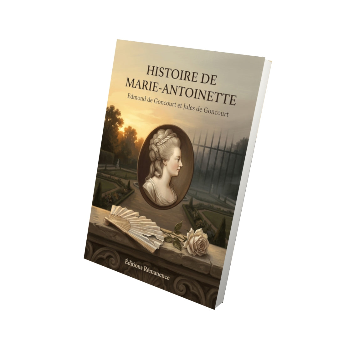 Livre Histoire de Marie-Antoinette par Edmond de Goncourt et Jules de Goncourt - Vue 3D - Editions Remanence