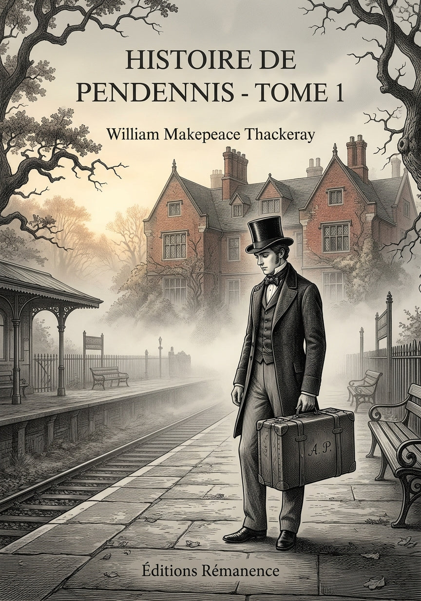 Livre Histoire de Pendennis - Tome 1 par William Makepeace Thackeray - Couverture - Editions Remanence