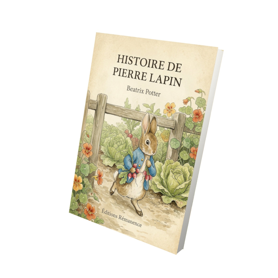 Livre Histoire de Pierre Lapin - Beatrix Potter - Vue 3D - Editions Remanence