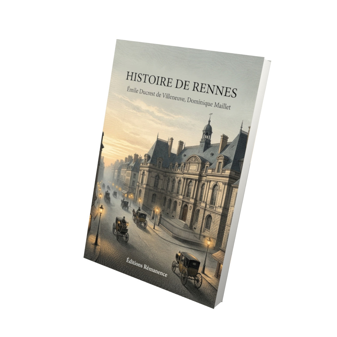 Livre Histoire de Rennes par Émile Ducrest de Villeneuve, Dominique Maillet - Vue 3D - Editions Remanence