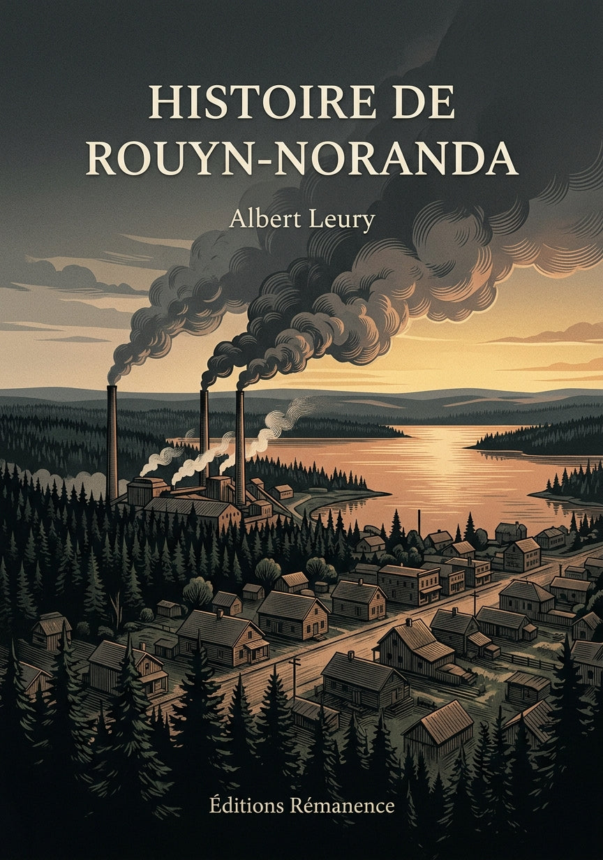 Livre Histoire de Rouyn-Noranda par Albert Leury - Couverture - Editions Remanence