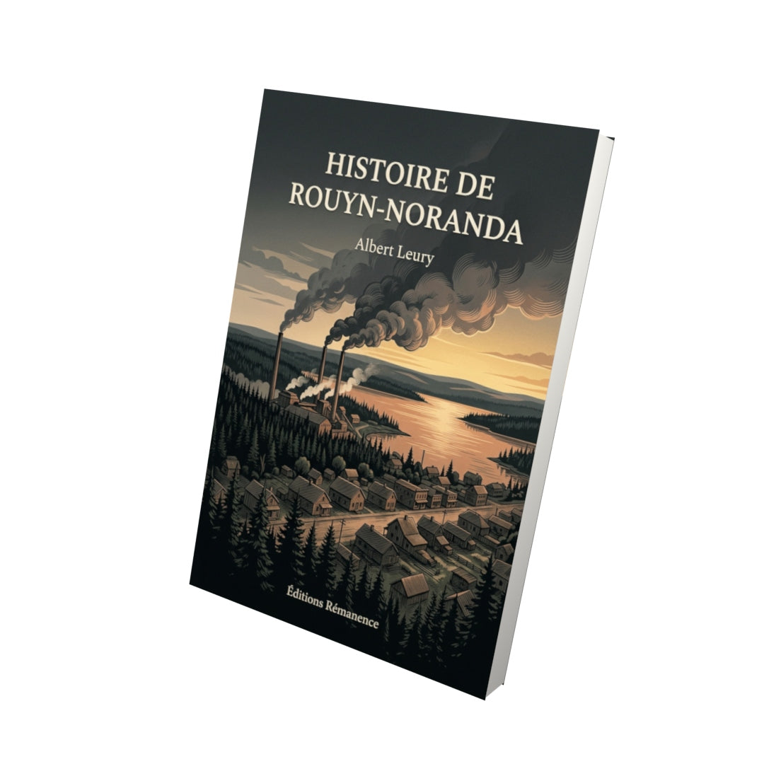 Livre Histoire de Rouyn-Noranda par Albert Leury - Vue 3D - Editions Remanence